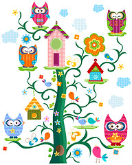 Image showing owl`s tree