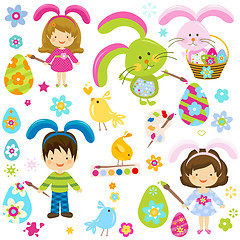 Image showing easter children