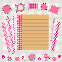 Image showing pink scrapbook kit