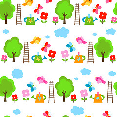 Image showing garden seamless background