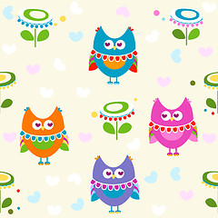 Image showing owls pattern 