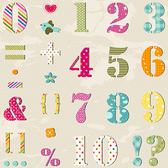 Image showing colorful numbers set