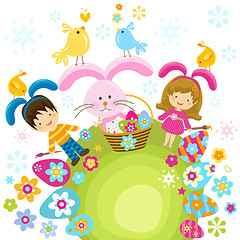 Image showing easter children