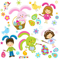 Image showing easter children