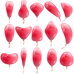 Image showing Background with glossy colored balloons. Vector illustration.