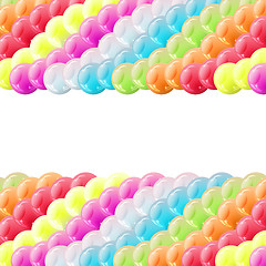 Image showing Background with glossy multicolored balloons. Vector illustratio