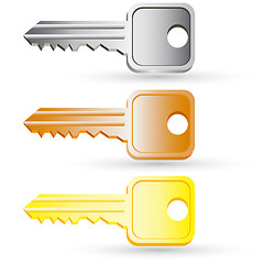 Image showing Set of house key icons. Vector illustration.