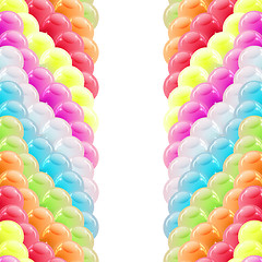 Image showing Background with glossy multicolored balloons. Vector illustratio