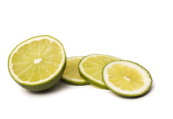 Image showing Fresh ripe lime isolated on white background