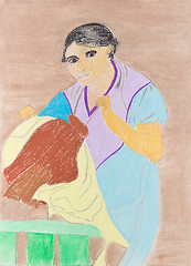 Image showing Children's paint mom