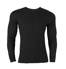 Image showing Black long-sleeved T-shirt