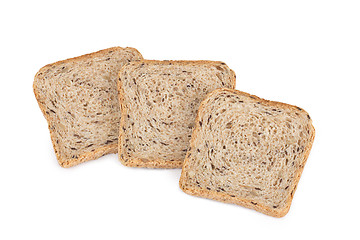 Image showing bread sliced, on white