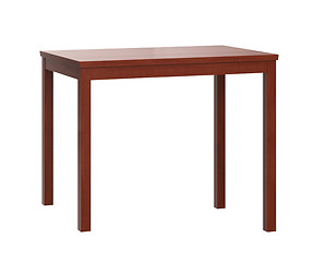 Image showing Wooden table on white background