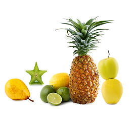 Image showing exotic fruits isolated