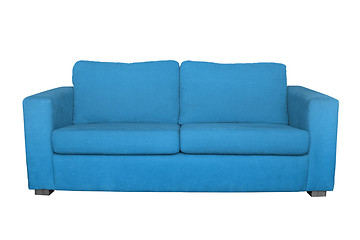 Image showing blue sofa isolated on white background