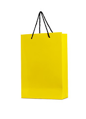 Image showing a yellow shopping bag isolated on white background