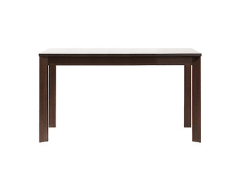 Image showing Wooden table on white