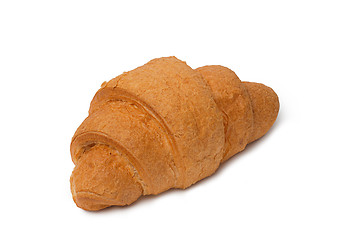 Image showing Fresh and tasty croissant over white background