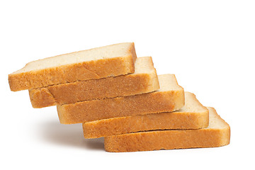Image showing pile of toasted bread slices