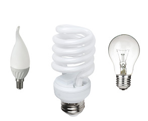 Image showing Classic and saving light bulb