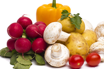 Image showing vegetables isolated on a white background