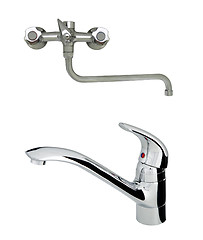 Image showing old with modern stainless steel tap