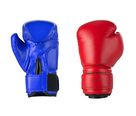 Image showing Boxing gloves on a white