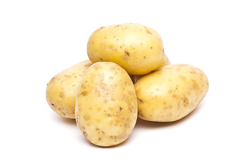 Image showing New potato isolated on white background close up