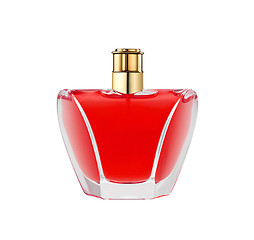 Image showing red perfume bottle