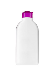 Image showing Plastic bottle with soap or shampoo