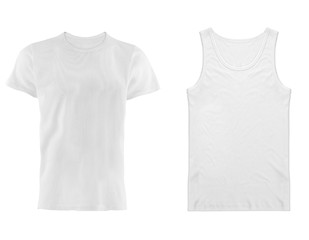 Image showing two white T-shirt isolated on white background