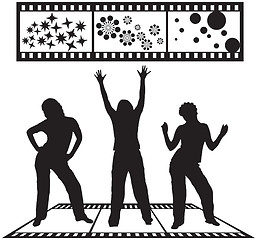 Image showing Dancing silhouettes