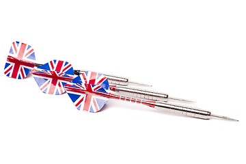 Image showing et of darts isolated on white background.