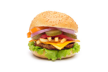 Image showing hamburger isolated on white