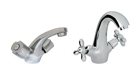 Image showing old with modern stainless steel tap