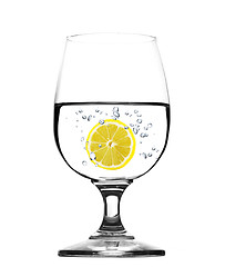 Image showing Glass of water with lemon -concept