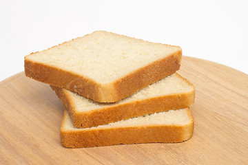 Image showing Slices of bread on white background