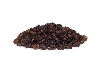 Image showing Dried raisins on a white background