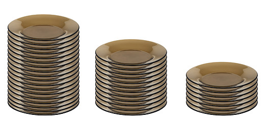 Image showing Stack of plates