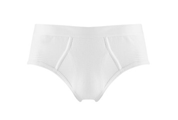 Image showing Front view of simple white man's panties isolated