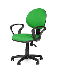 Image showing Green office chair