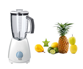 Image showing blender with fruits