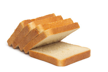 Image showing pile of toasted bread slices