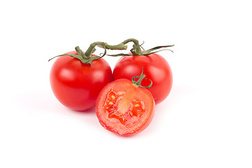 Image showing Fresh tomatoes isolated on white