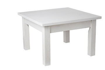 Image showing Elegant white table, with clipping path