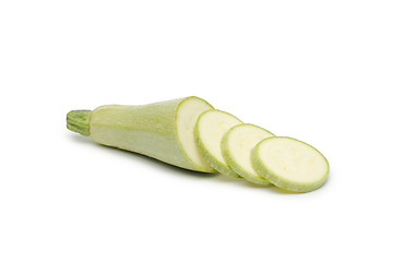 Image showing Fresh vegetable marrow. Isolated on white
