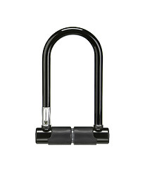 Image showing Black bicycle lock isolated