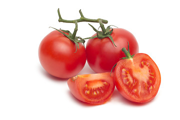 Image showing Fresh tomatoes isolated on white