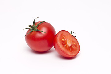 Image showing Fresh tomatoes isolated on white