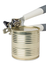 Image showing The can opener opens can